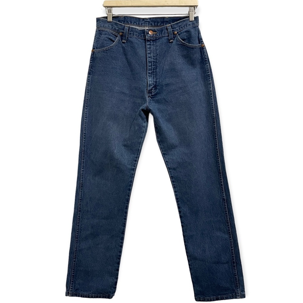 Wrangler Jeans High Rise Straight Leg Mom Cotton Blue Vintage 14MWZG 13